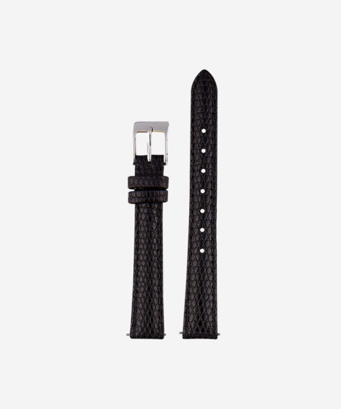 Vintage Design Silver Watch w/ Black Leather Strap | ByMDegrees